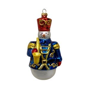 Robert Stanley "Jazz Band Snowman" Ornament, Blown Glass Ornament - Vintage